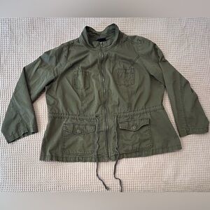 Olive Green Lane Bryant Military Jacket Women Size 18/20